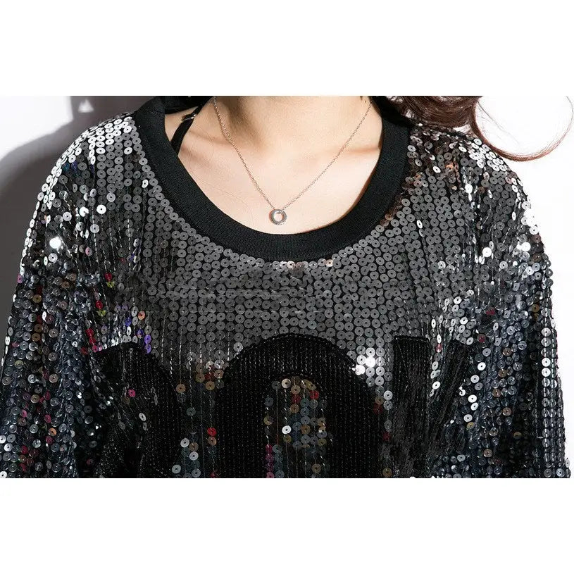 Sequin Mid Length Dress Bon Jour Style