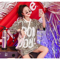 Sequin Mid Length Dress Bon Jour Style