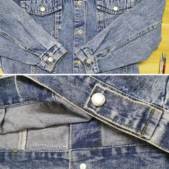 Sequined Tiger Denim Jacket with Aesthetic Design