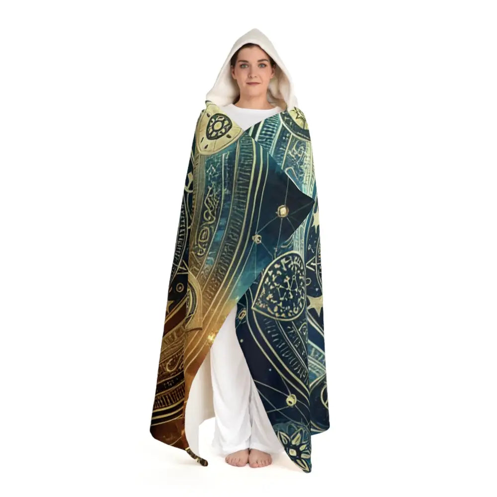 Seraphina Rune - Magical Hooded Sherpa Fleece Blanket