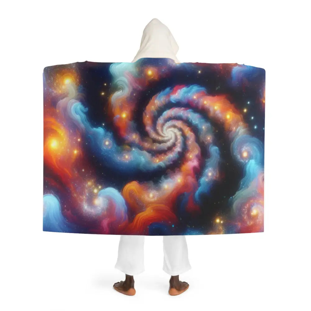 Seraphina Starlight - Galaxy Hooded Sherpa Fleece Blanket