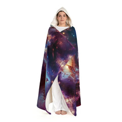 Serena Cosmova - Galaxy Hooded Sherpa Fleece Blanket