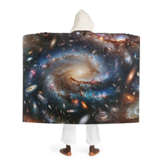 Serena Orion - Galaxy Hooded Sherpa Fleece Blanket