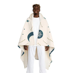 Serena Zodiac - Moon Phases Hooded Sherpa Blanket