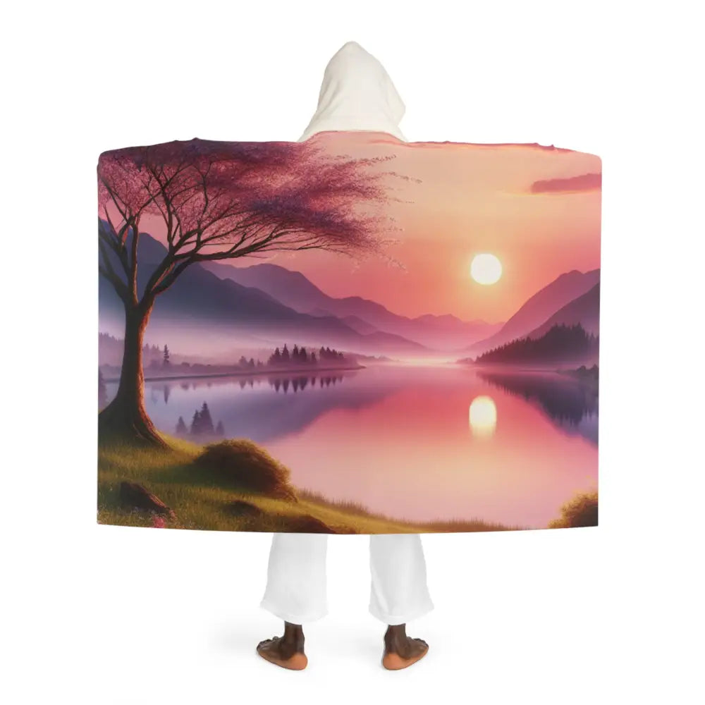 Serene Moments - Meditation Hooded Sherpa Fleece Blanket