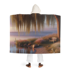 ’Serene Oasis - Meditation Hooded Sherpa Blanket’