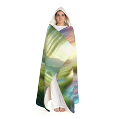 ’Serenity Embrace - Meditation Hooded Sherpa Blanket’