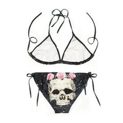 Sexy Funny Gothic Letters Pattern Bikini