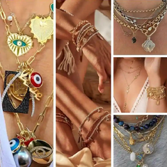 Gold Charms With Shapes For Necklaces Earrings and Bracelets