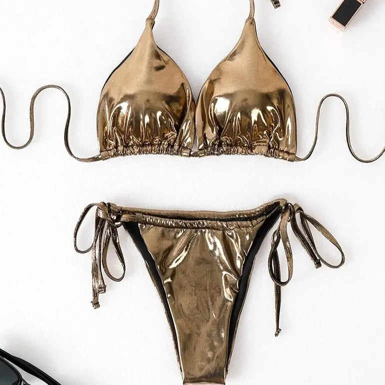 Shiny 3-Piece Bikini Set