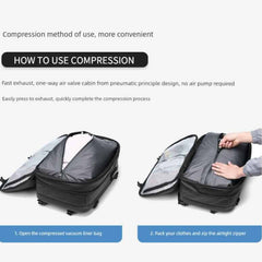 Shoulder Strap Code Lock Compression Backpack