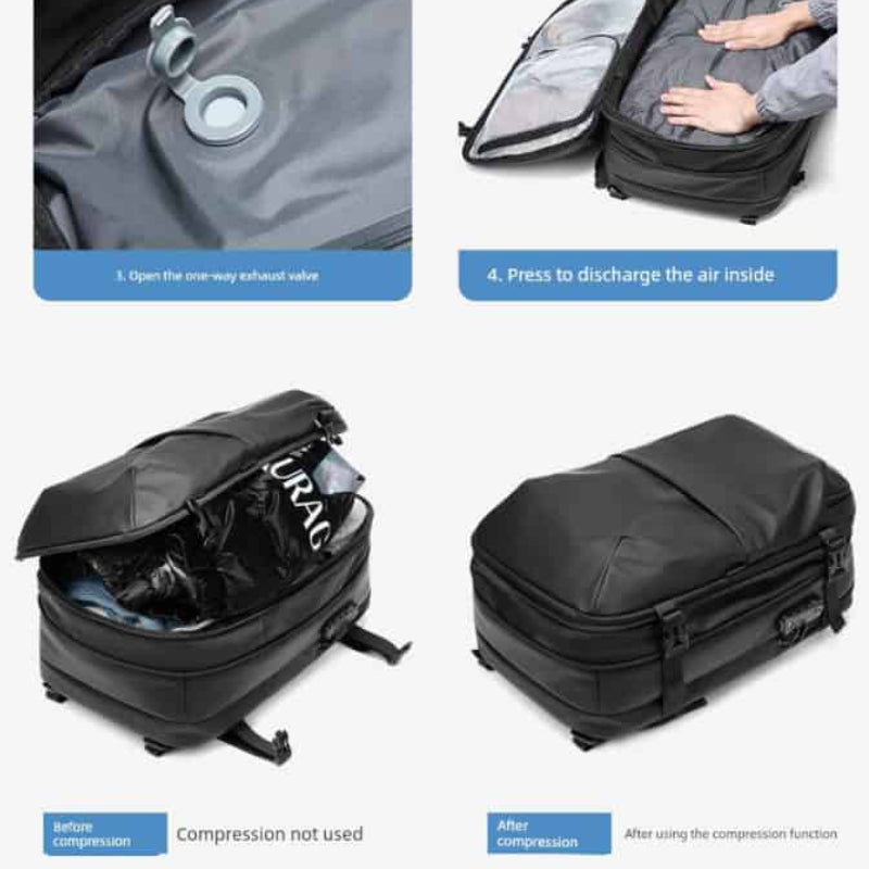 Shoulder Strap Code Lock Compression Backpack