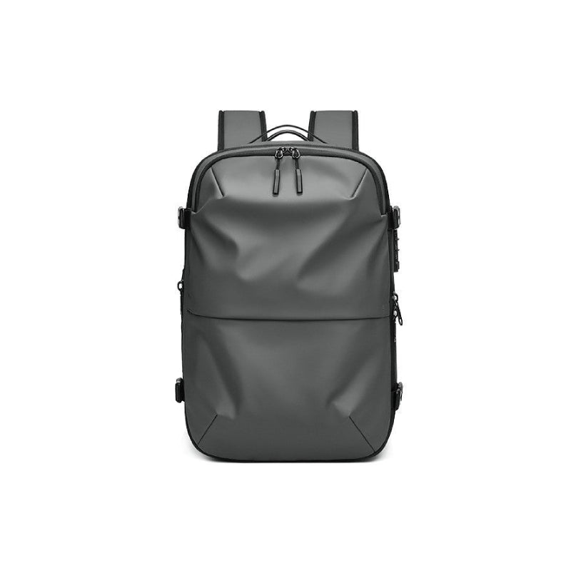 Shoulder Strap Code Lock Compression Backpack Grey