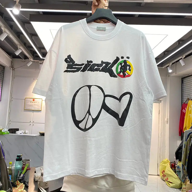 Sick Love And Peace T-shirt - White / M - T-Shirt