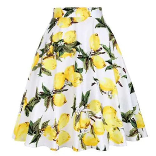 Silk Satin High Waist Flower Skirt for Women Yellow. / S