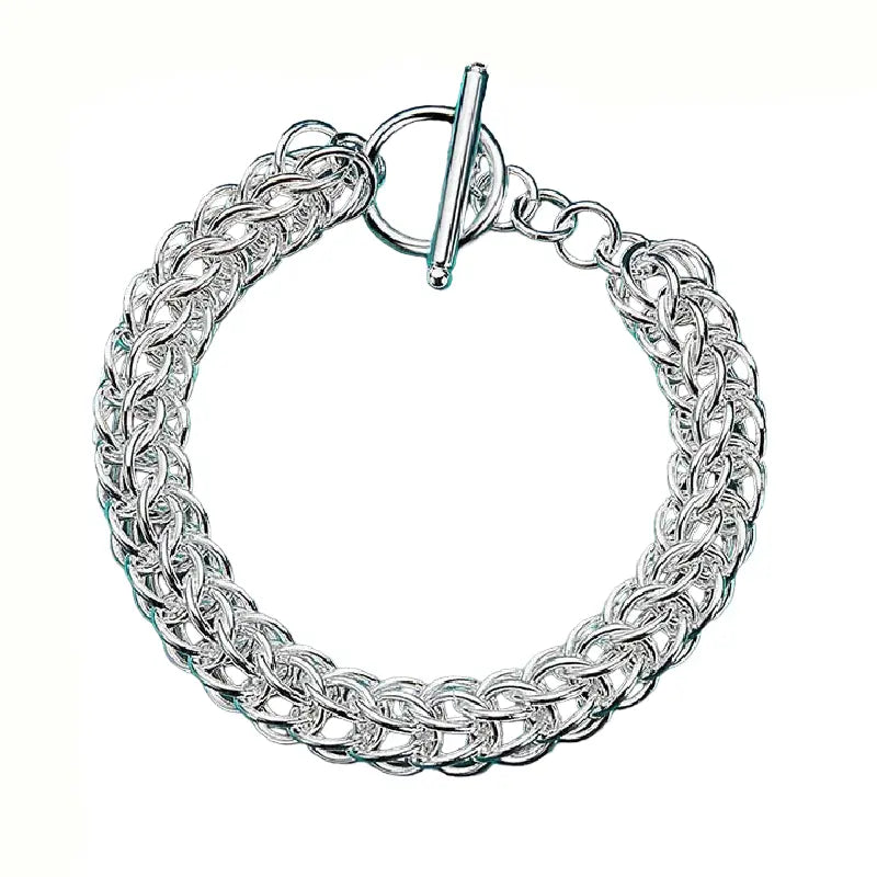 Silver Keel Buckle Bracelet