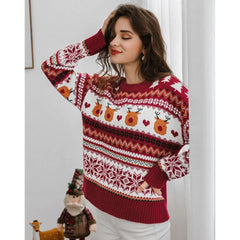 Simple Reindeer Christmas Knitted Sweater