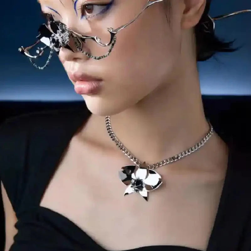Simple Three-Dimensional Cyberpunk Nose Chain