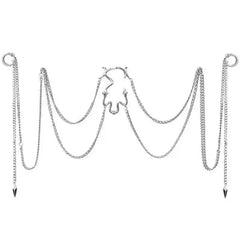 Simple Three-Dimensional Cyberpunk Nose Chain