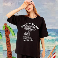 Sister And The Sun Mushroom Oversize T-shirt