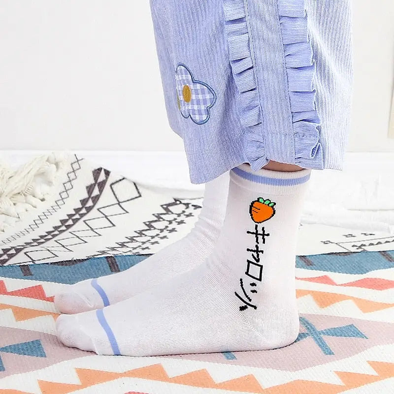 Skateboard Fruits Cotton Socks