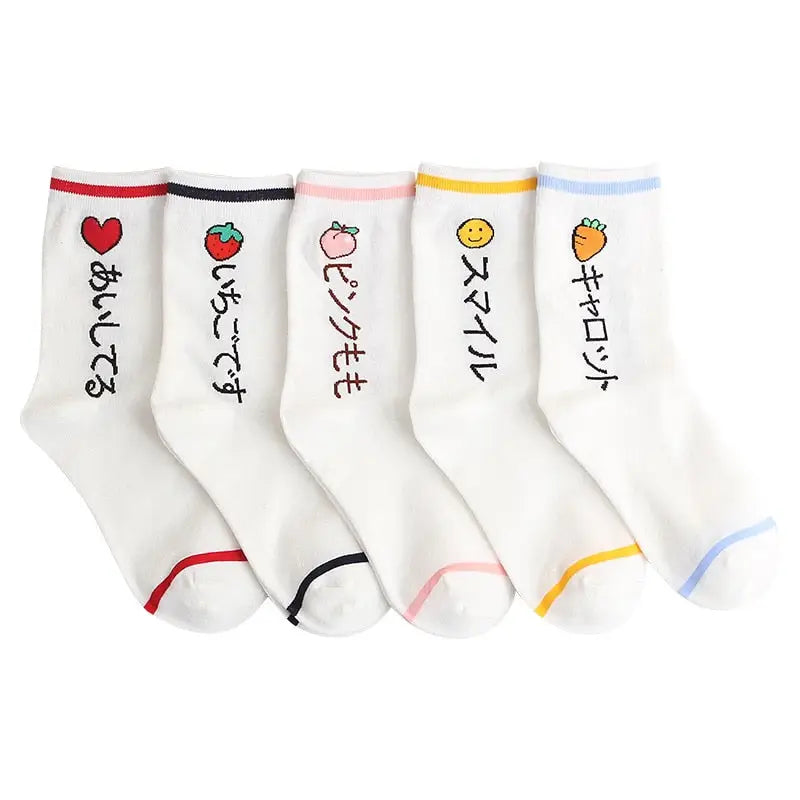 Skateboard Fruits Cotton Socks