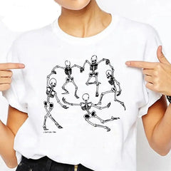 Skeleton Dance Gothic Style T-Shirt