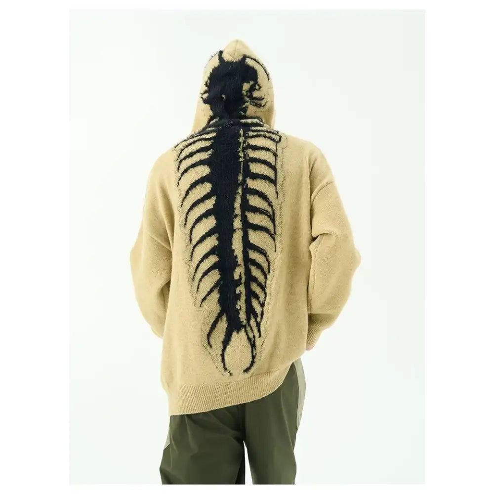 Skeleton Gothic Knitted Hoodies