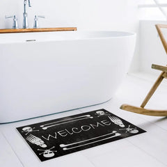 Skeleton Skull Welcome Door Entrance Rug