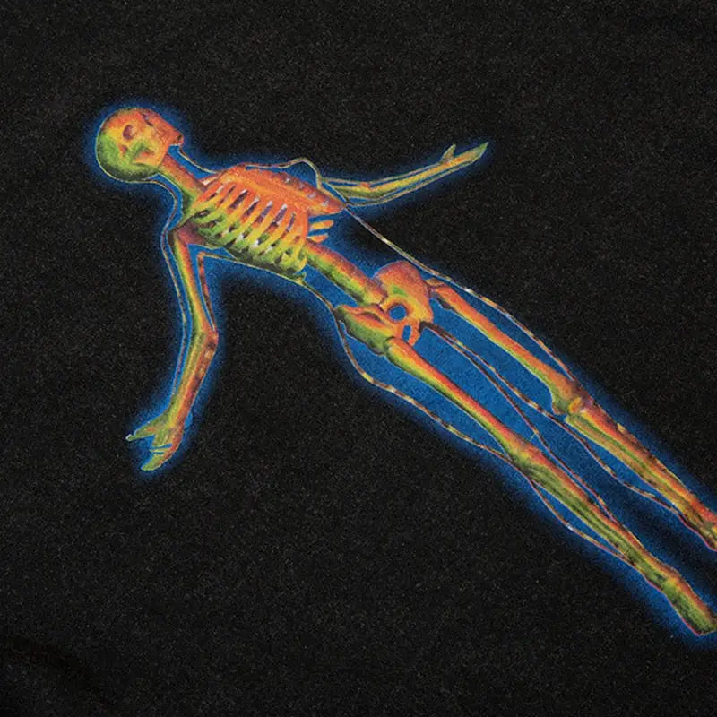 Skeleton Vaporwave Washed T-Shirt