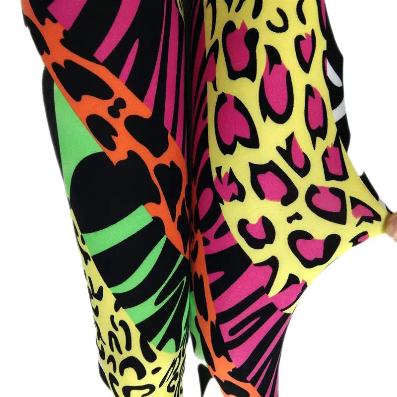Skinny High Elastic Leopard Print Leggings - Multicolored