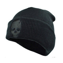 Skull Embroidered Knitted Beanie