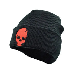 Skull Embroidered Knitted Beanie