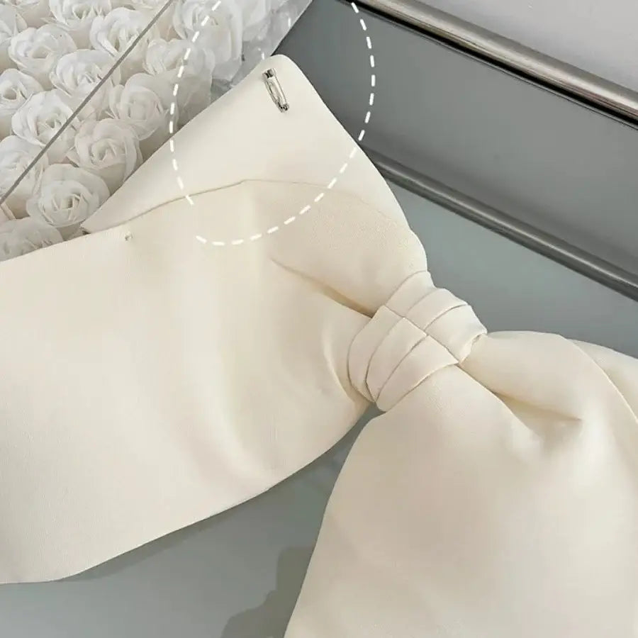 Sleeveless Elegan Slash Neck Bow Dress