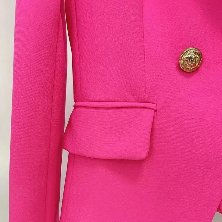 Slim Fit Double Breasted Blazer 32 Inches Sleeve