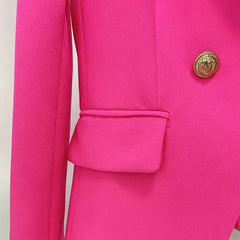 Slim Fit Double Breasted Blazer 32 Inches Sleeve