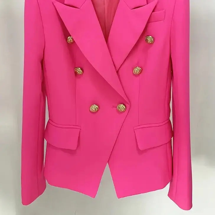 Slim Fit Double Breasted Blazer 32 Inches Sleeve
