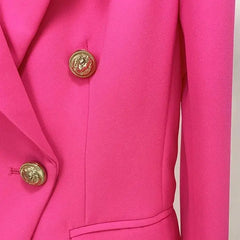 Slim Fit Double Breasted Blazer 32 Inches Sleeve