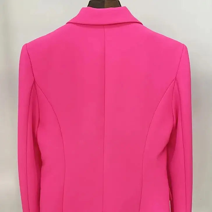 Slim Fit Double Breasted Blazer 32 Inches Sleeve