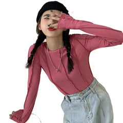 Slim Rhodo Long Sleeve Sweater with Chic Design