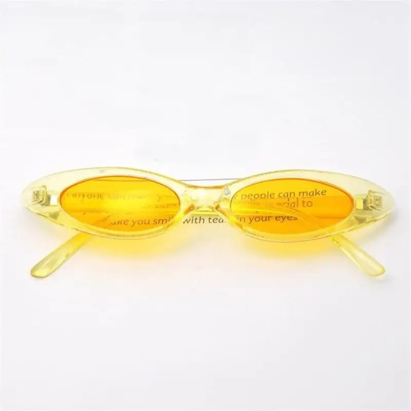 Small Oval Eye Sunglasses - Clear Yellow