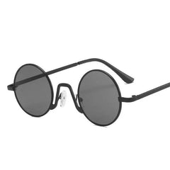 Small Round Sunglasses - Black-Gray / One Size