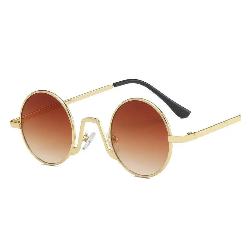 Small Round Sunglasses - Brown / One Size