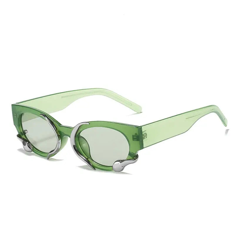 Small Snake Sunglasses - Green / One Size