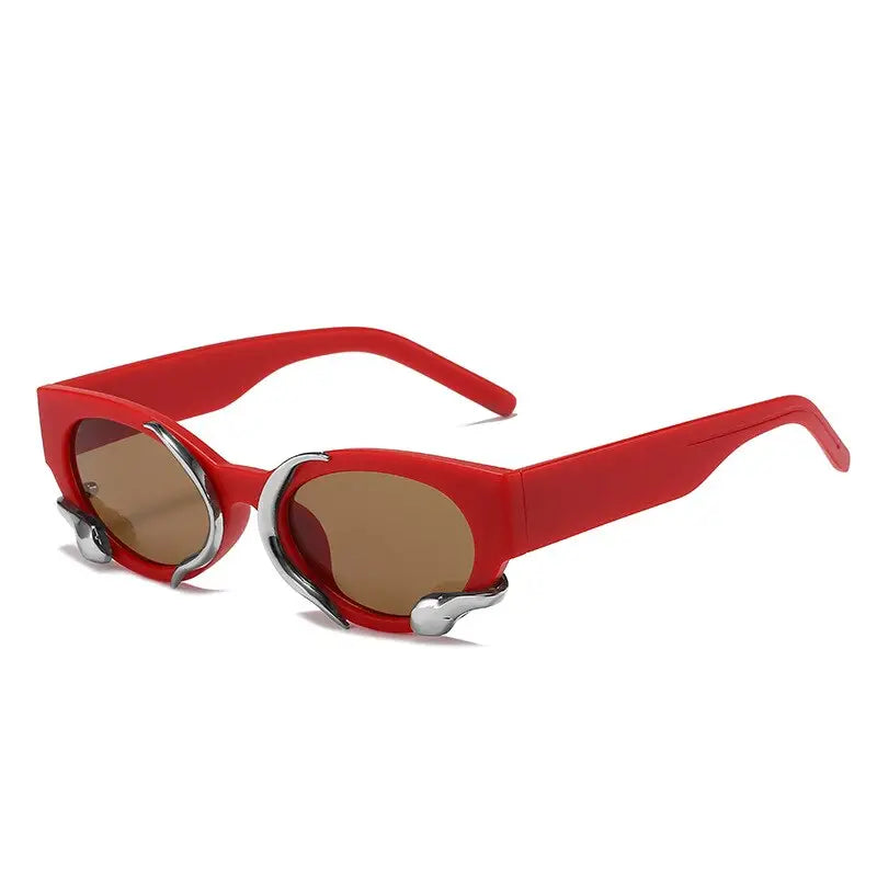 Small Snake Sunglasses - Red / One Size