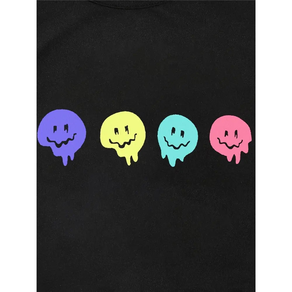 Smiley Cartoon Graphic Tank Top