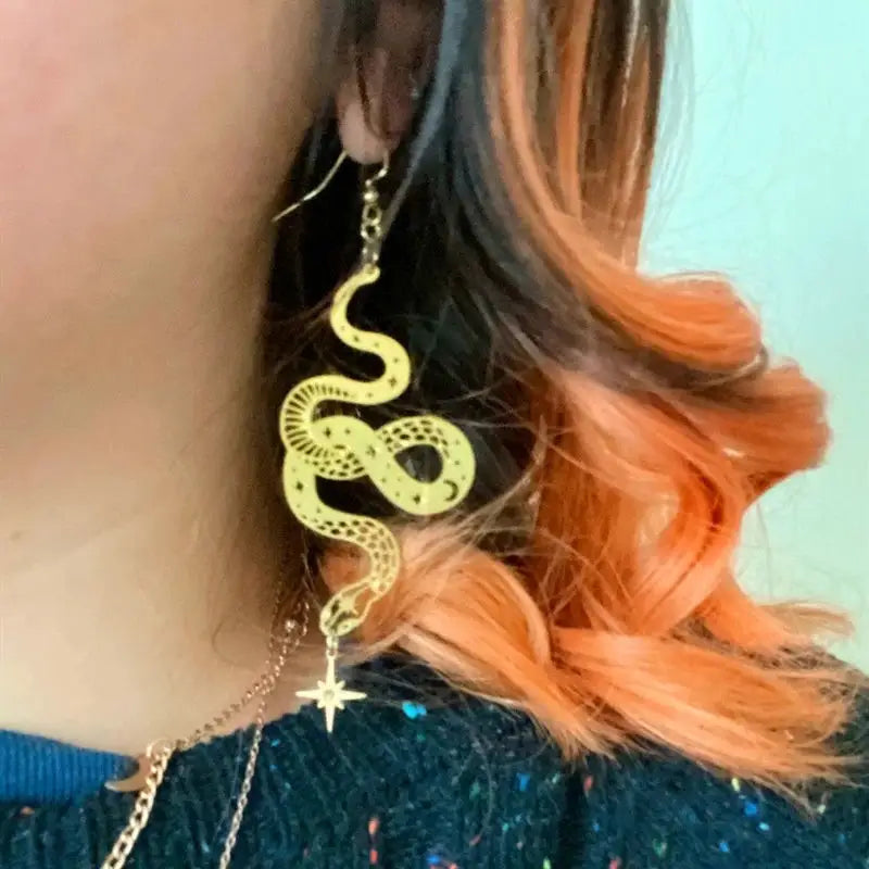 Snake Long Earrings