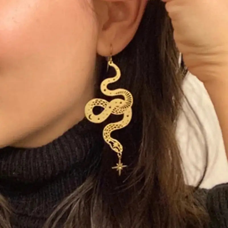 Snake Long Earrings