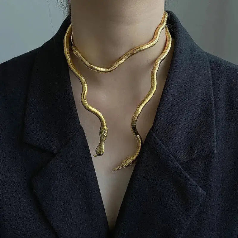 Snake Necklace - Gold - Necklaces