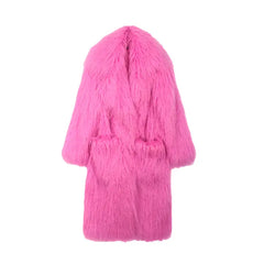 Soft Fluffy Thick Warm Lapel Runway Coat